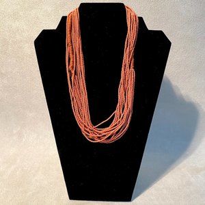 Chan Luu Multi Strand Coral Necklace 20 " doubled